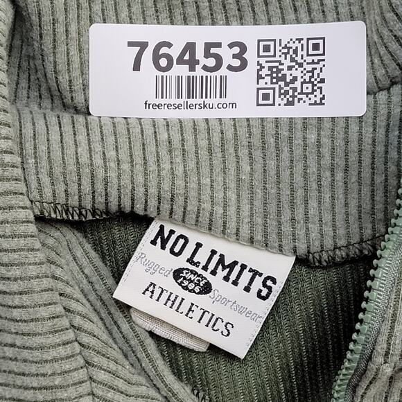 Vintage NO-Limits Cropped Jacket Women Medium 20x16 Ribbed USA - Picture 7 of 12